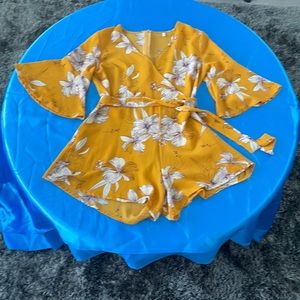 Yellow Flower Romper